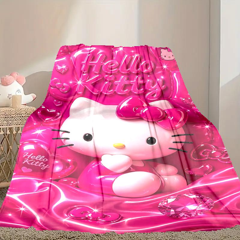 1pc Snug Hello Kitty Blanket, Lightweight & Durable Print Blanket, Perfect for Home, Couch, Bed, Picnic, Travel, Office