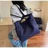 Canvas Bag Female College Student New Summer Versatile Shoulder Handbag Large Capacity Commuter Tote Bag
