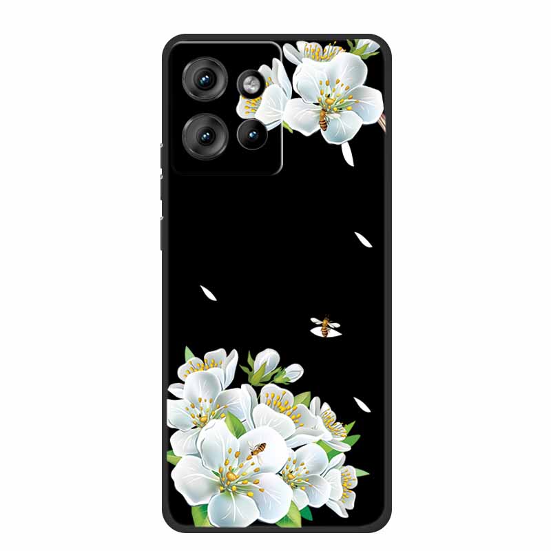 TPU Case For Motorola Moto G 2025 Case Cartoon Black Silicone Soft Back Cover Coque For Moto G75 Edge 60 Pro Fusion Phone Case