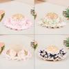 Dog Shade Straw Hat Outdoor Pet Lace Princess Hat Lace Bow Straw Hat Dress Up Ragdoll Cat Hat