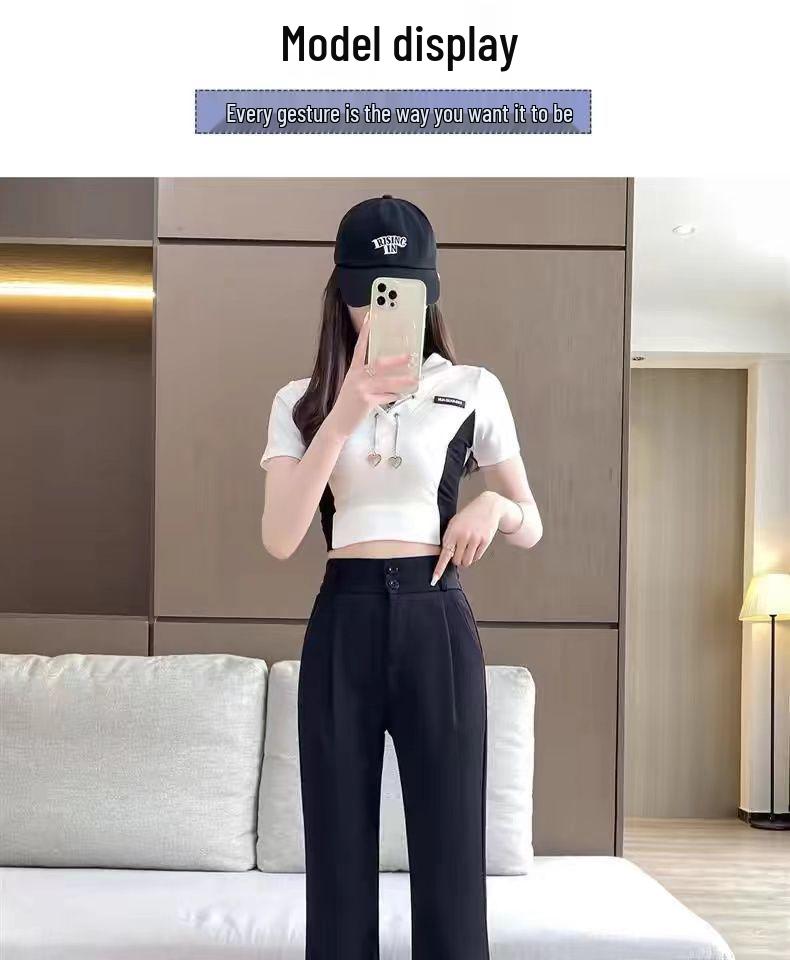 Women's Summer Micro-Flare Ice Silk Wide-Leg Pants - 2026 New Slim Style