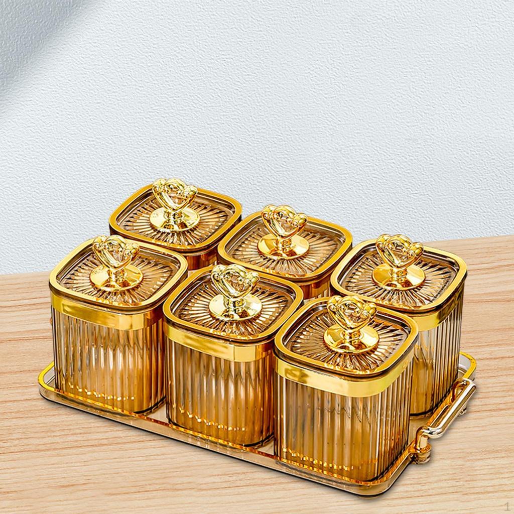 Appetizer Dish with Lid, Compartmentalized Fruit Serving Tray for Celebrations