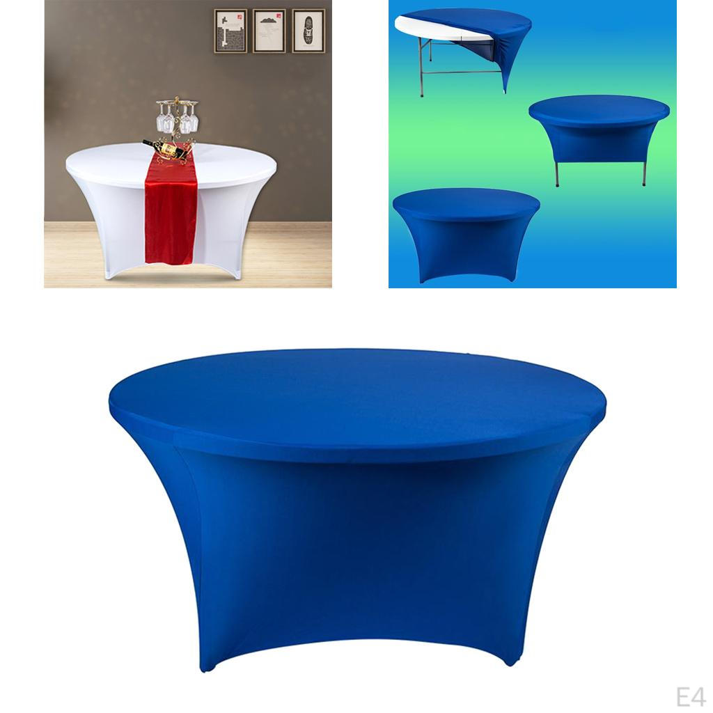 Cocktail Spandex Table Cover Fitted Elastic Tablecloth for Round Tables