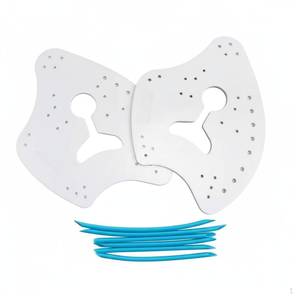 2 Pieces Axe Shaped Swim Paddles Improve Arm Strength Ergonomic Design Stroke Correction