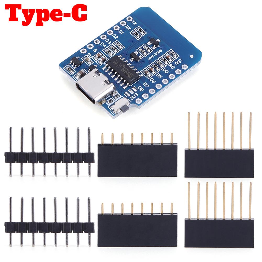 D1 Mini TYPE-C/MICRO ESP-12F ESP8266 CH340G V2 USB WIFI Internet of Things Development board based Nodemcu Lua IOT Board 3.3V