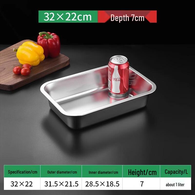 Stainless Steel Rectangular Serving Tray