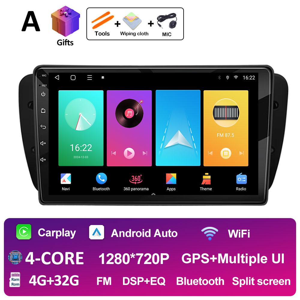For Seat Ibiza MK4 6J 2008 2009 2010 2011 2012 - 2015 Navigation GPS Autoradio DSP Stereo Android OS QLED IPS Screen Accessories