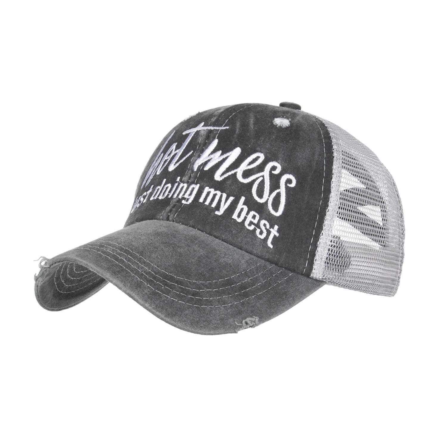 

Весенне-летняя новинка HO ESS, вышитая эластичная сетчатая бейсболка с конским хвостом, кепка от солнца, шляпа от солнца Adjustable