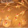2M 20LED Santa Claus Snowman Elk Garland Lights String Christmas Decorations for Home 2025 Xmas Tree Ornaments Navidad New Year