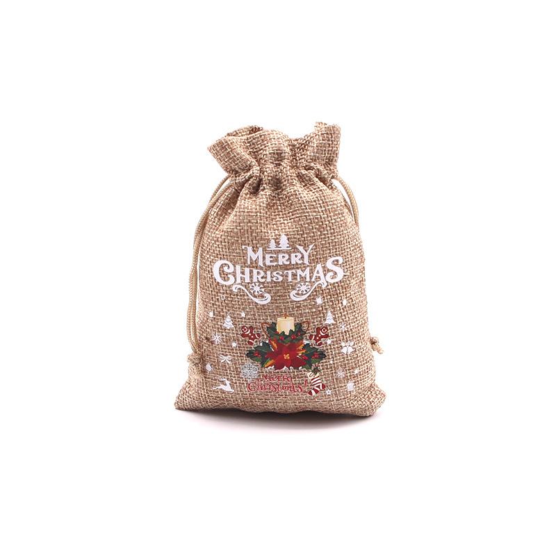 Weihnachtliche Jute-Geschenktaschen mit Kordelzug 21 festliche Designs und 5 Größen für Süßigkeiten und Partygeschenke