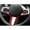 For BMW X3 G01 X4 G02 2018- Red Carbon Fiber Steering Wheel Strip Cover Trim