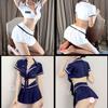 Sex Cosplay Sexy Lingerie Woman Sailor Outfit Split Body Flight Attendant Uniform Seductive Nightclub Outfit Cosplay Erotic Maid