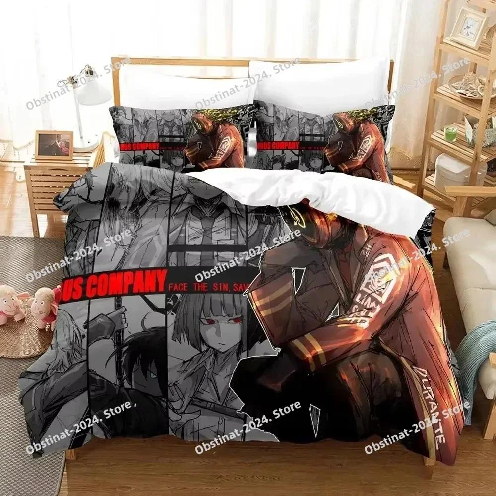 Anime Spiel Limbus Company Bedrucktes Bettwäsche-Set Bettbezug Kissenbezug Bettwäsche-Set Bettwäsche Laken Steppdeckenbezug Voll Queen King Size