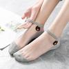 1Pair Of Transparent Lace Crystal Socks Breathable Ultra-thin Ankle Socks Summer Girl Stretch Socks