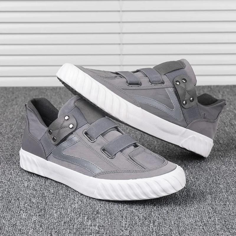 Luxury Mens Canvas Shoes Men Spring Autumn Fashion Sneakers Lace-up High Style Solid Colors Man Black Shoes