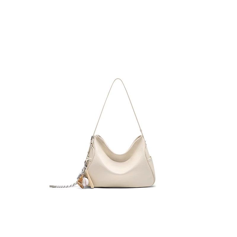 

Chncies & Kelrh Warren CYE-Shaped Bag West Asia Small Size Commuter Tote Women s Messenger Bag Shoulder Underarm Bag Coconut milk White
