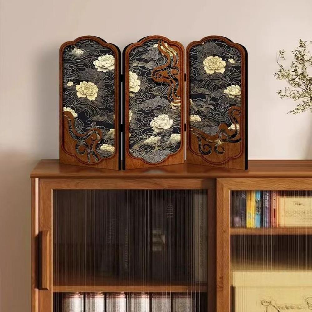 Chinese Retro Dollhouse Partition Screen Desktop Scene Layout Model  Study Room Use