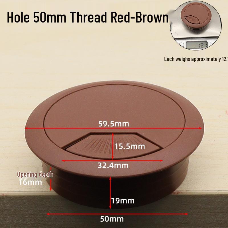 Diswei Desktop Cable Organizer Box, Round Plastic Wire Grommet for Office and Home Desk Management