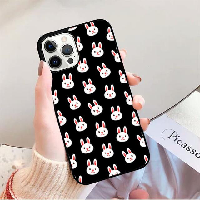Cute Bunny Rabbit Phone Case For iPhone 17 Air 14 13 12 16Pro Max 15 Plus Max Cover Shell coque