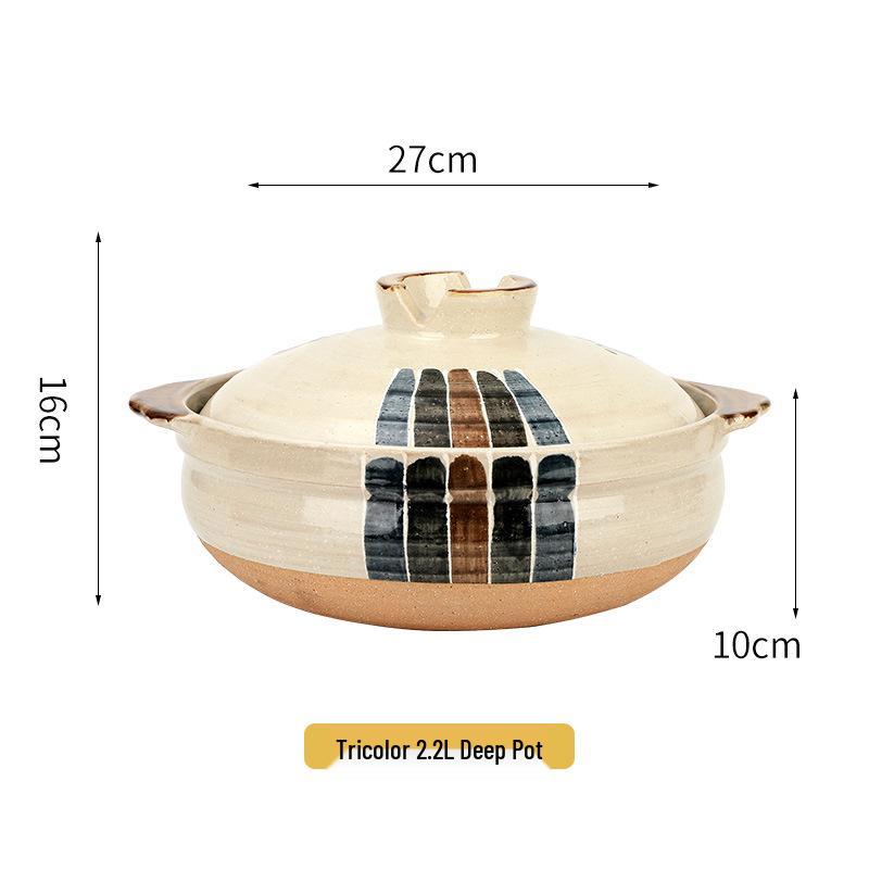 Bao Yi High-Temperature Japanese Ceramic Clay Soup Pot for Gas Stove