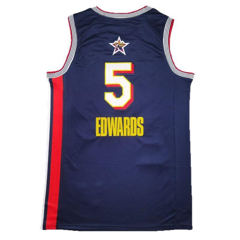 2025 Edwards Deep Blue Embroidered All-Star Basketball Jersey