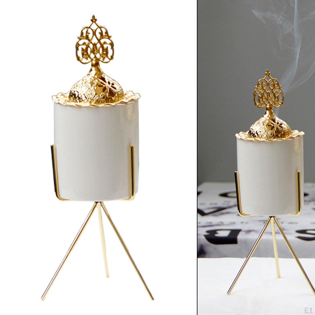 Ceramic Burner And Cone Holder ,Candlestick Home Table Centerpieces for Living Room Bedroom