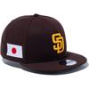 [New Era] 9FIFTY MLB Japan Flag San Diego Padres Burntwood Cap Hat Snapback Adjustable Size 14517900 LXL (61.5-65cm)