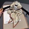 Luxury Design Silk Skinny Headwear Scarf Women Print Spring Neck Tie Hair Hand Bag Ribbon Wrist Belt Foulard Headband Lady