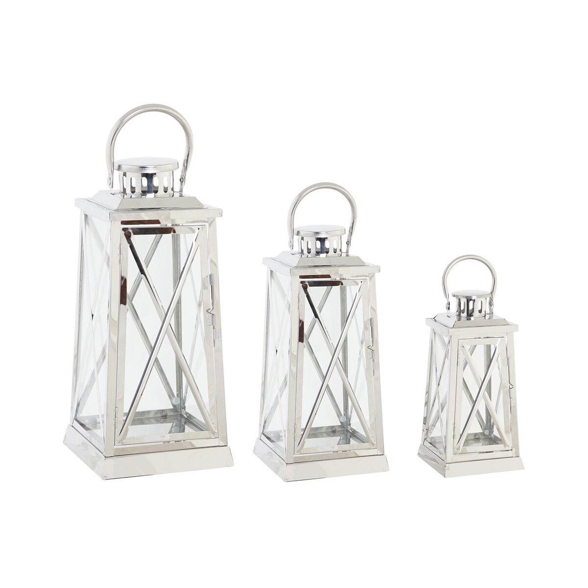 

Фонари DKD Home Decor Хром Стекло Серебро Сталь 22 x 22 x 50 см TU прозрачный