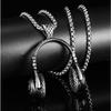 Jewelry, Music, Headphones, Pendant, Titanium Steel Men's Necklace, Fashionable Rock Style, Hot Selling
