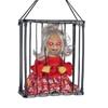 Halloween Animated Glowing Screaming Prisoner Skull In Cage Decor Haunted House Bar Escape Room Party