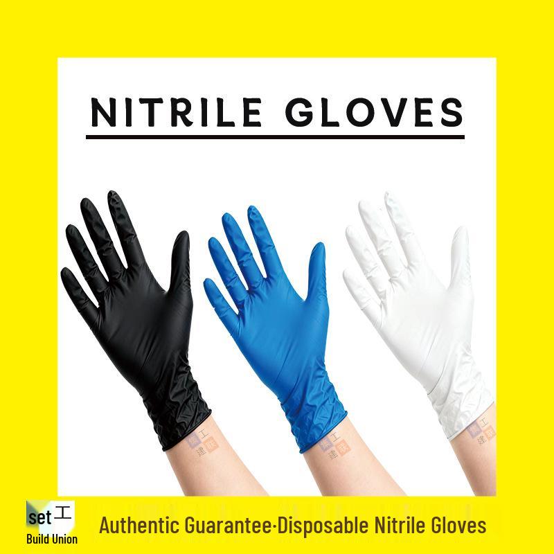 

Утолщенные Прочные Водонепроницаемые Одноразовые Нитриловые Латексные Перчатки Пищевого Класса для Кухни и Красоты L (Large)