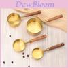 Baking Measuring Spoon Set With Gold Plated Stainless Steel Handles For Home Cooking And Baking