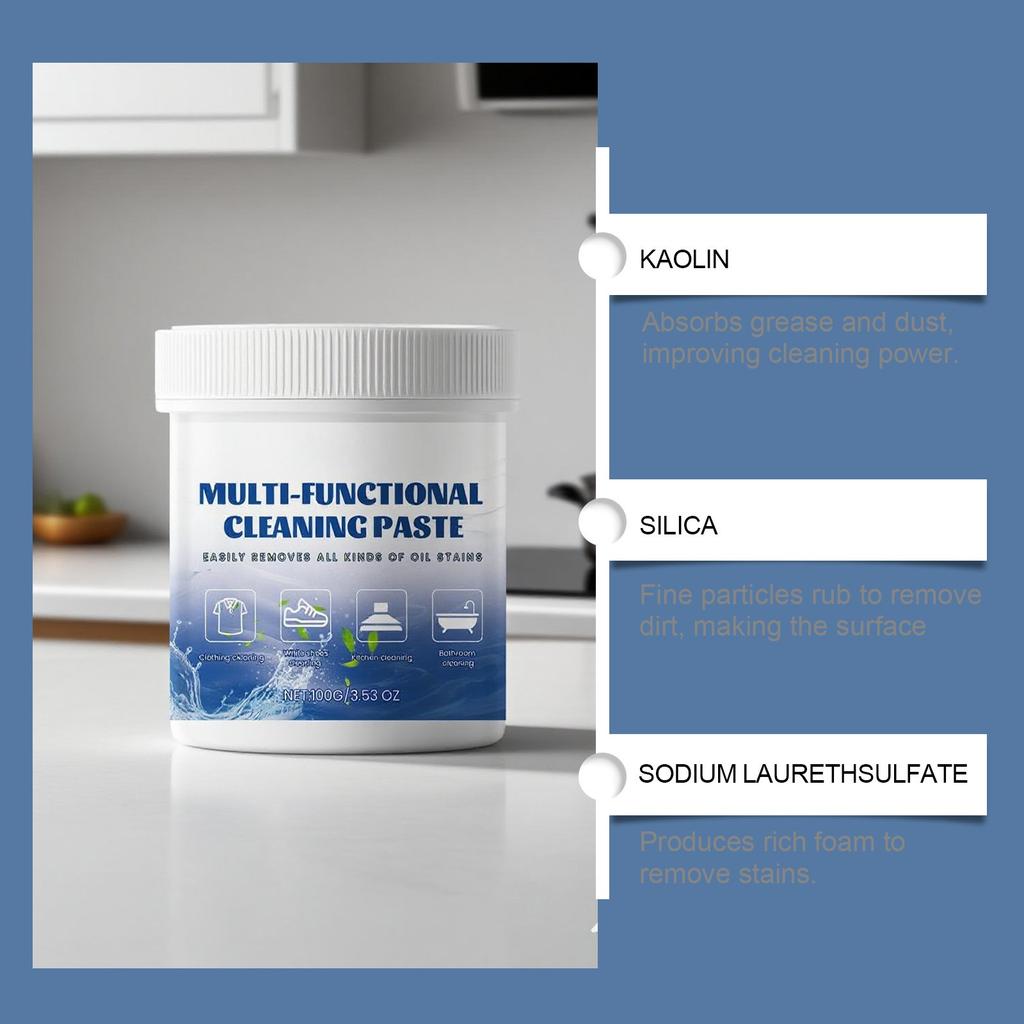Multi-Functional Cleaning Paste;Multipurpose Stain Remover; Concentrated Cleaning Paste