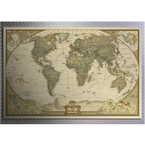 Vintage Retro Paper World Map Poster For Unique Children Gifts And Stylish Wall Decor