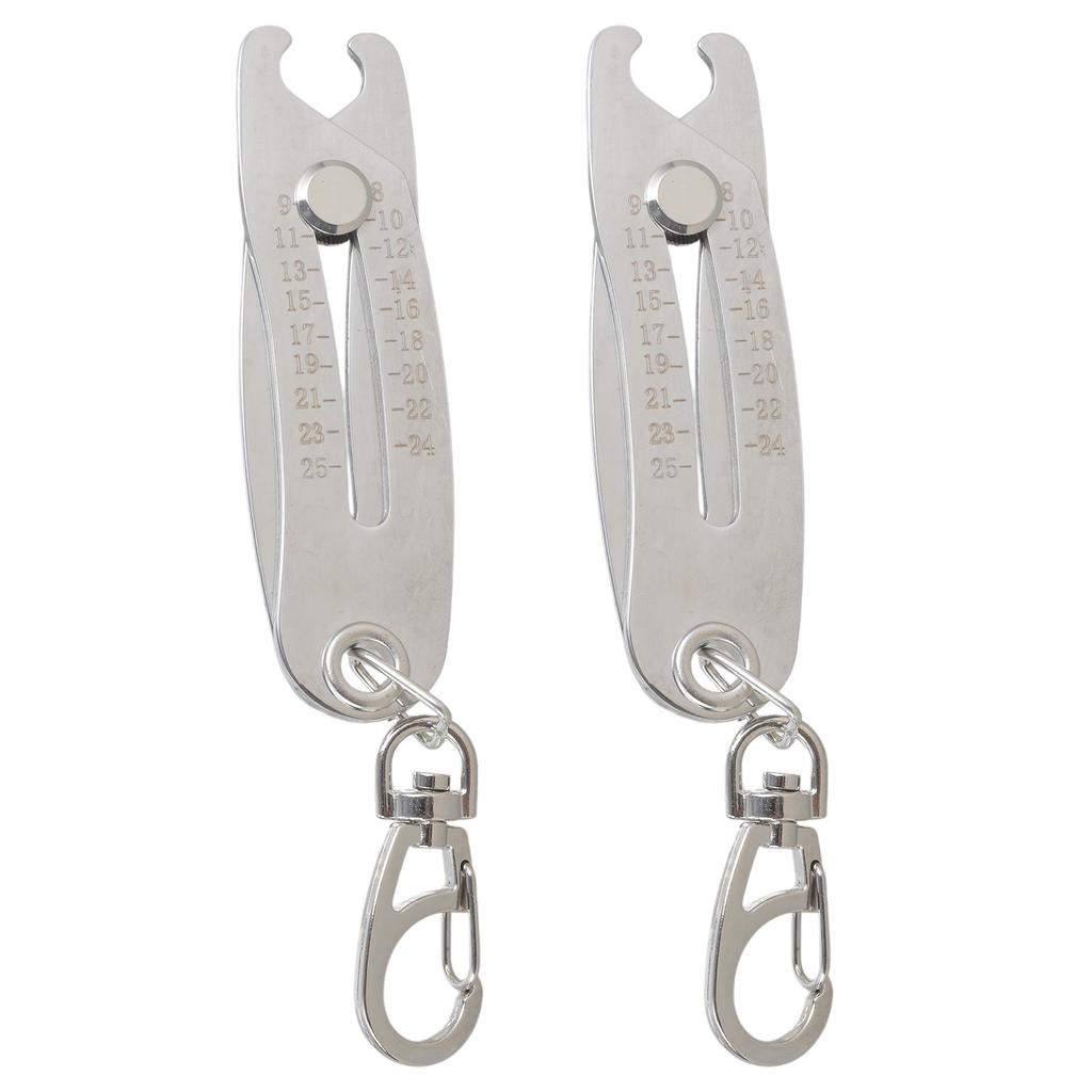 2Pcs Thread Size Checker Keychain Nut and Bolt Thread Gauge Identifier Verification Tool for Fast & Accurate Measurement