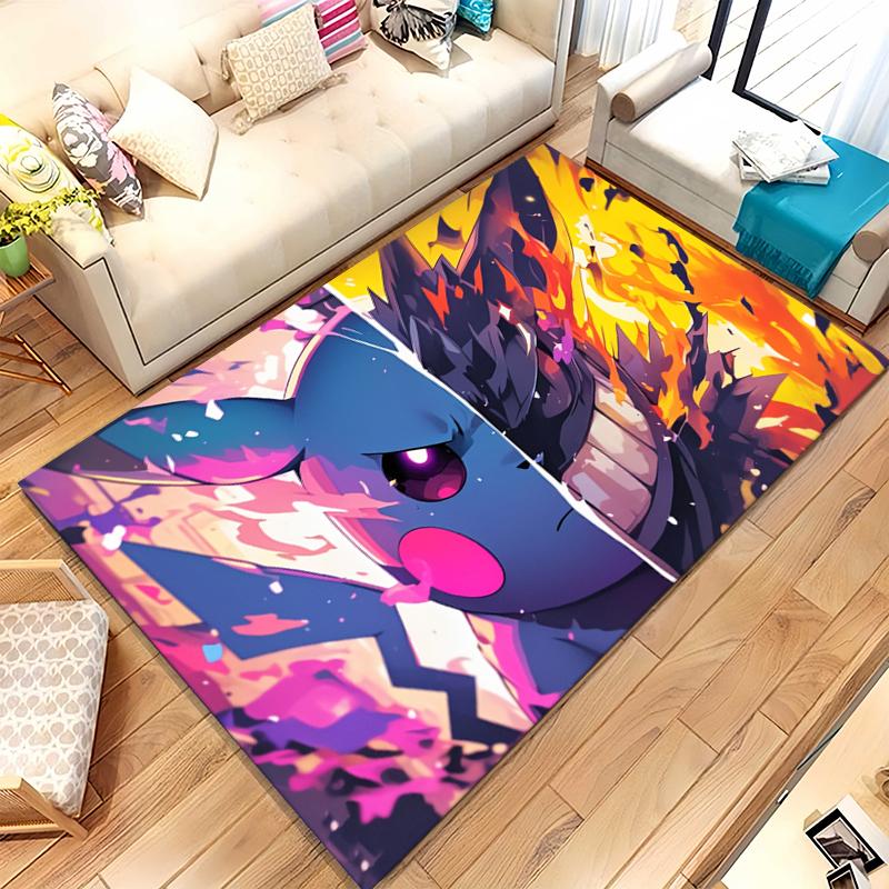 

Gengar Pokemon Cartoon Ectoplasma Living Room Non-Slip Area Rug Soft Carpet for Bedroom Kids Playroom Sofa,Home Decor Doormat 40x60cm