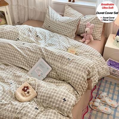 Soft Breathable Bedding Set Duvet Cover Set,Wrinkle Resistant All Season Bedding for Single Double Full Twin Size Bedrooms