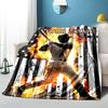 1PC Custom Name Baseball Power Pose flannel blanket versatile, all-season throw suitable for the living room, bedroom, camping, travel, and gift