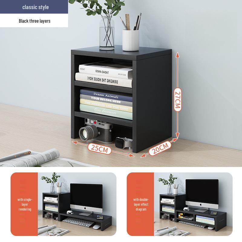 Desktop Monitor Stand and Laptop Riser with Office Storage