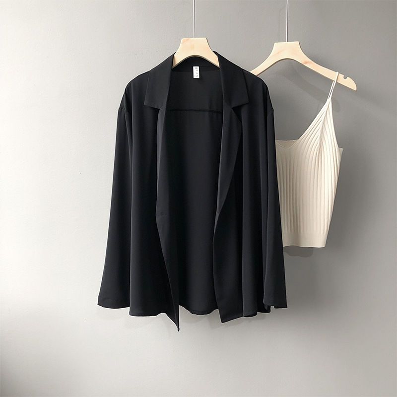 Women's Summer Thin Chiffon Suits Jacket Blazer For Men Sunburn Protection Casual Coat Office Lady Women