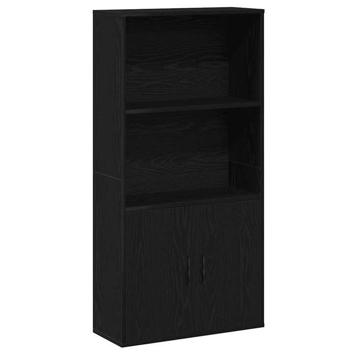 VidaXL Bibliothèque chêne noir 60x24x120 cm bois d'ingénierie, étagère à livres, support de rangement, support à livres, 860419