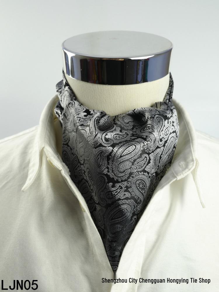 Herren Seide Gestreift Gepunktet Doppelseitiger Mode Schal