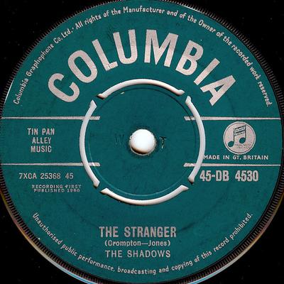 7inch Record SHADOWS - The Stranger / Man Of Mystery 45DB4530 Columbia 1960 UK Rock Used