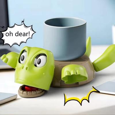 Dessous de verre tortue original Dessous de verre isolé tortue paniquée Ornement anti-stress Drôle Bugsy Poupée Tasse Décoration de base