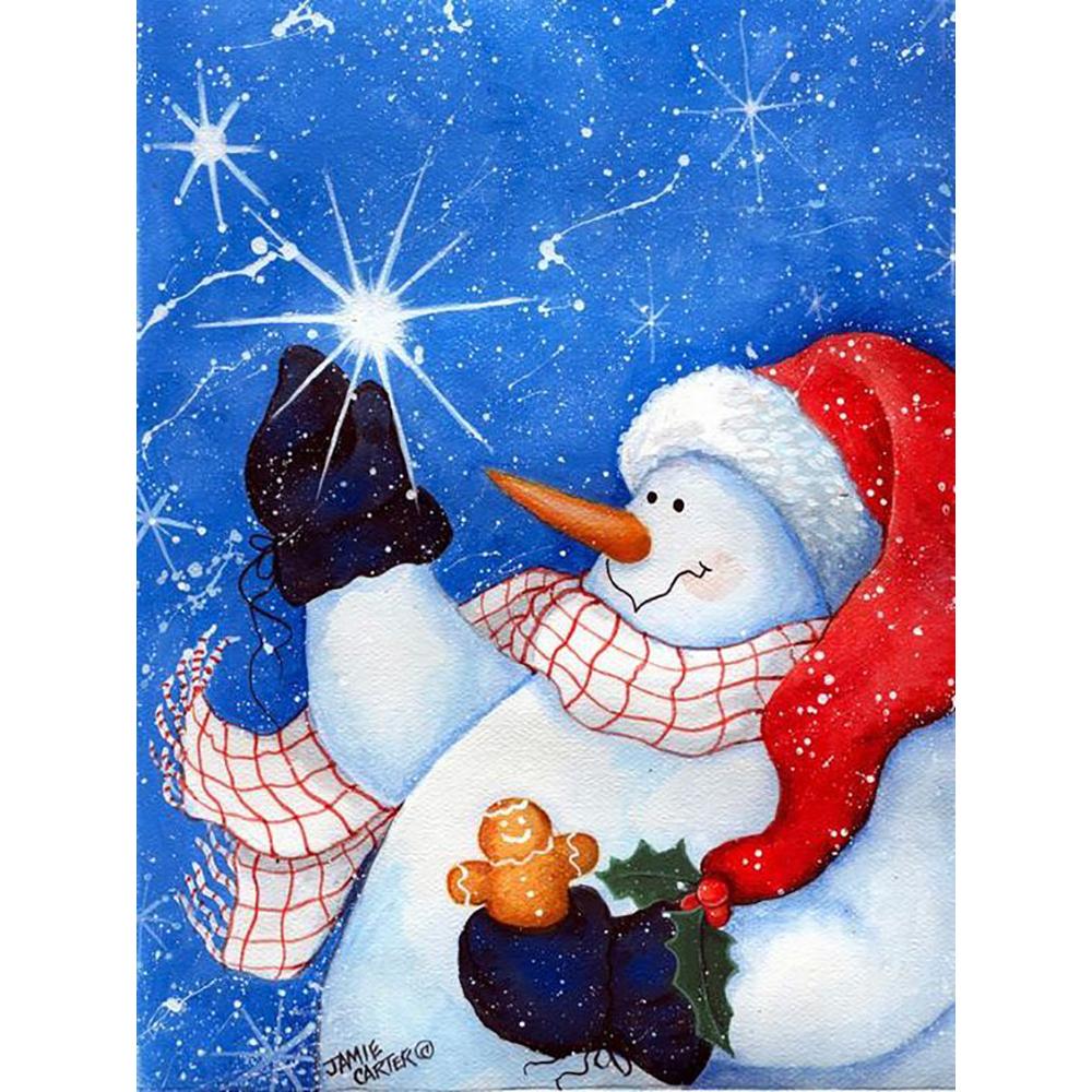 

5D Алмазная вышивка Рождественский снеговик Полный дрель Площадь Алмазная картина Мультфильм Алмазная мозаика Рождественский подарок Full Square (20X30CM)