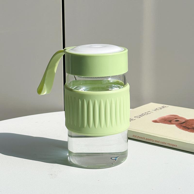 2026 Trendy Heat-Resistant Glass Cup for Girls, Stylish & Portable, Perfect for Brewing Flower Tea, Includes Tea Infuser