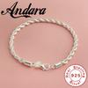 925 Silver 4MM Twisted Rope Delicate Bracelet Unisex Party Jewelry Accessories