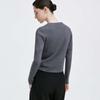 GIOVANNI VALENTINO Women's Short Wool Blend Round Neck Cardigan
