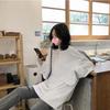 2025 Women's Loose Korean-Style White Long-Sleeve T-Shirt for Autumn/Winter